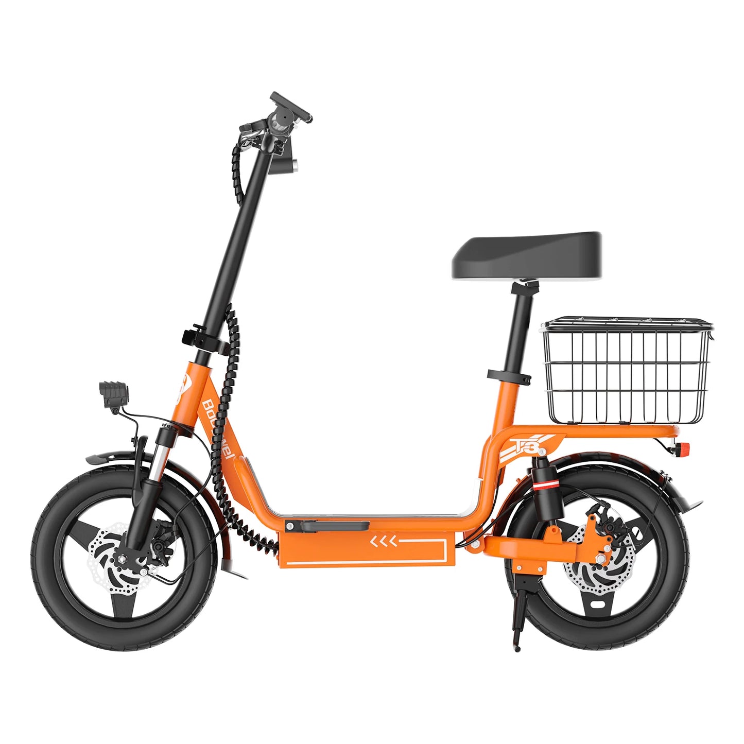 Bodywel Folding Electric Bike T3 Ebike With Rear Basket