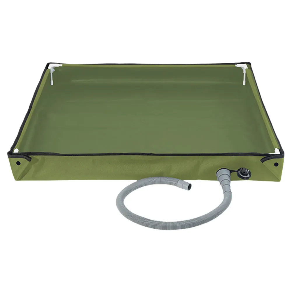 Shunmaii Portable Shower Pan with Drain Hose for Outdoor Camping