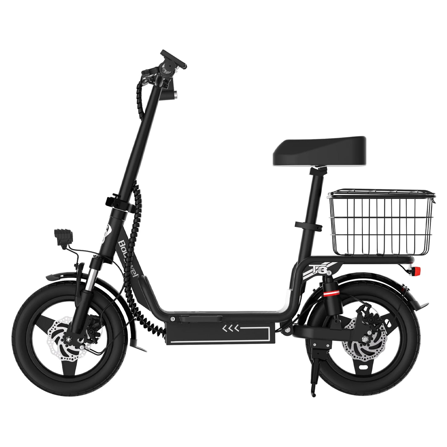 Bodywel Folding Electric Bike T3 Ebike With Rear Basket