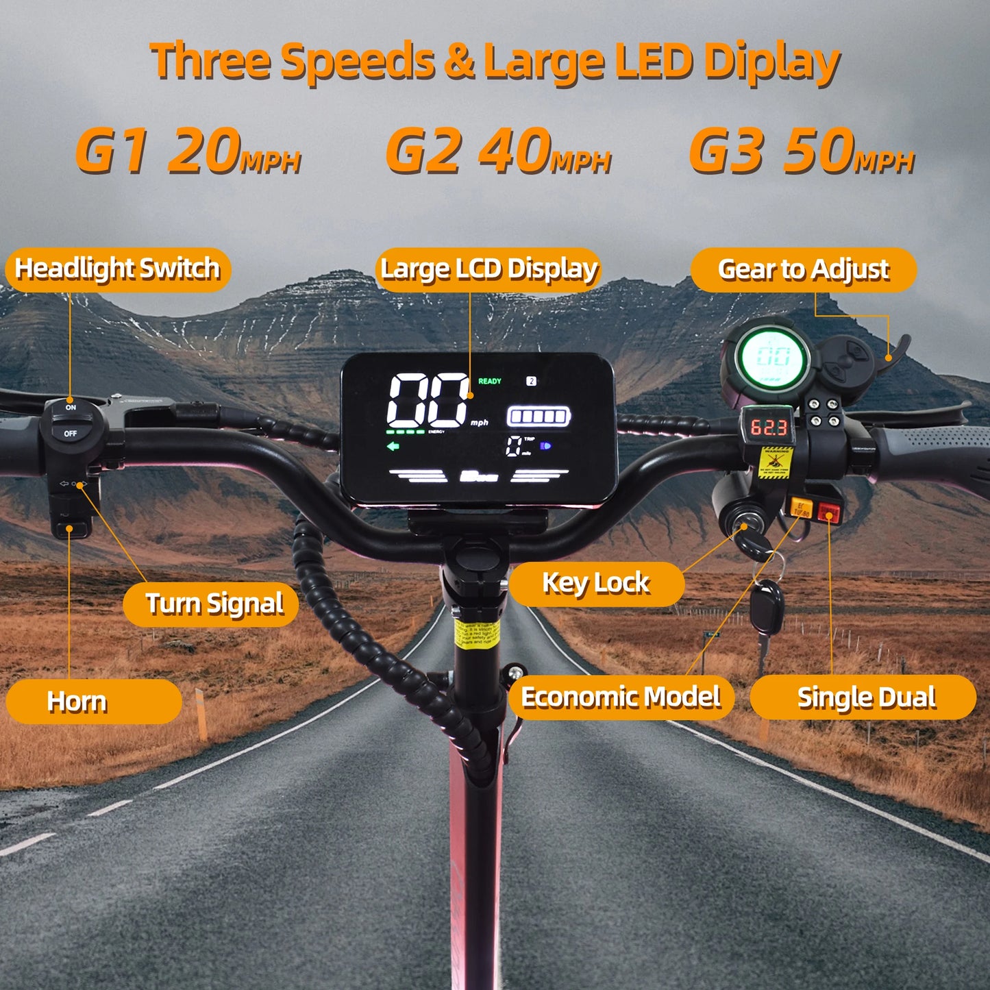 STAKYOMO 5600W Dual Motors Electric Scooter 50 MPH