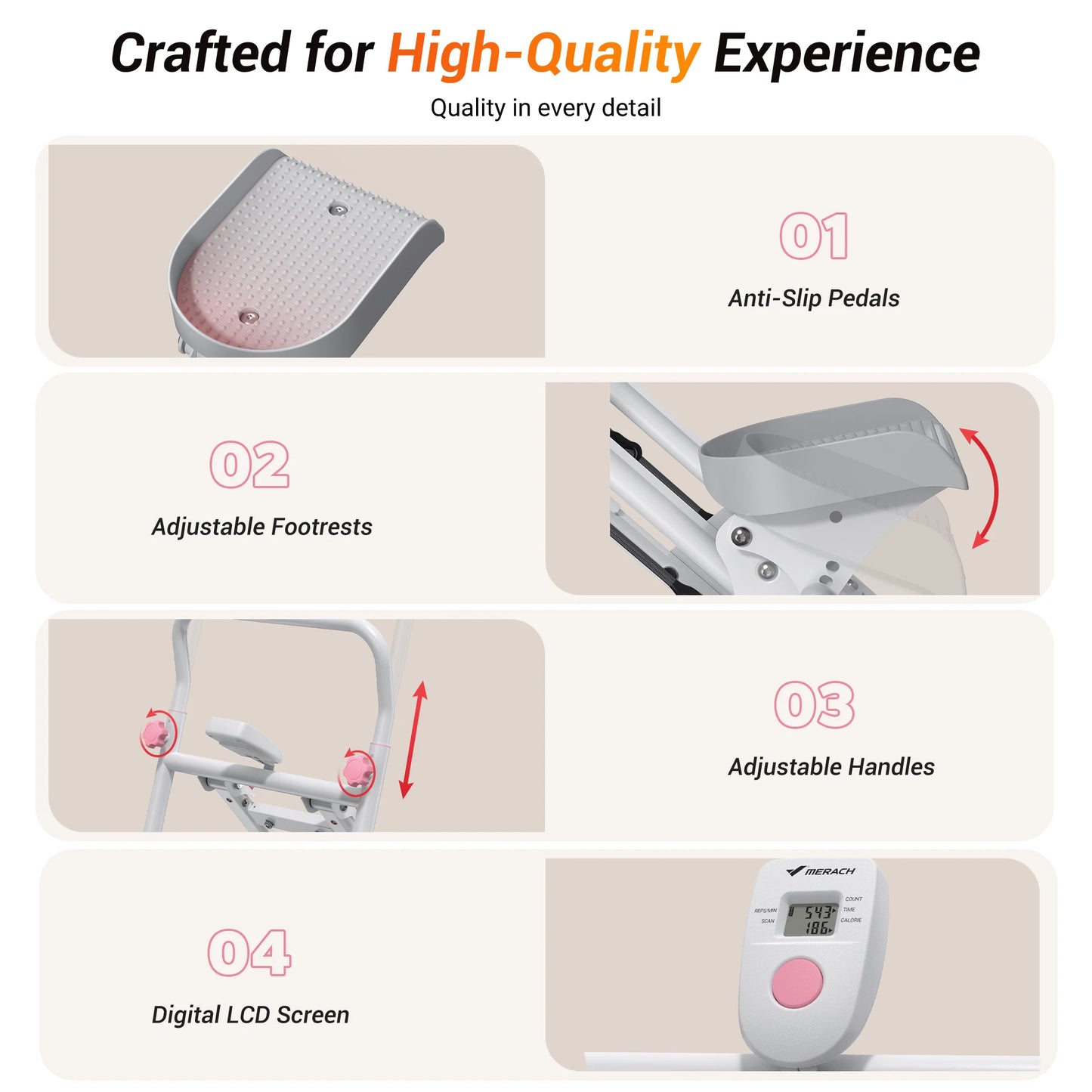 Merach Stair Stepper Cardio Machine for Home Gym Full Body