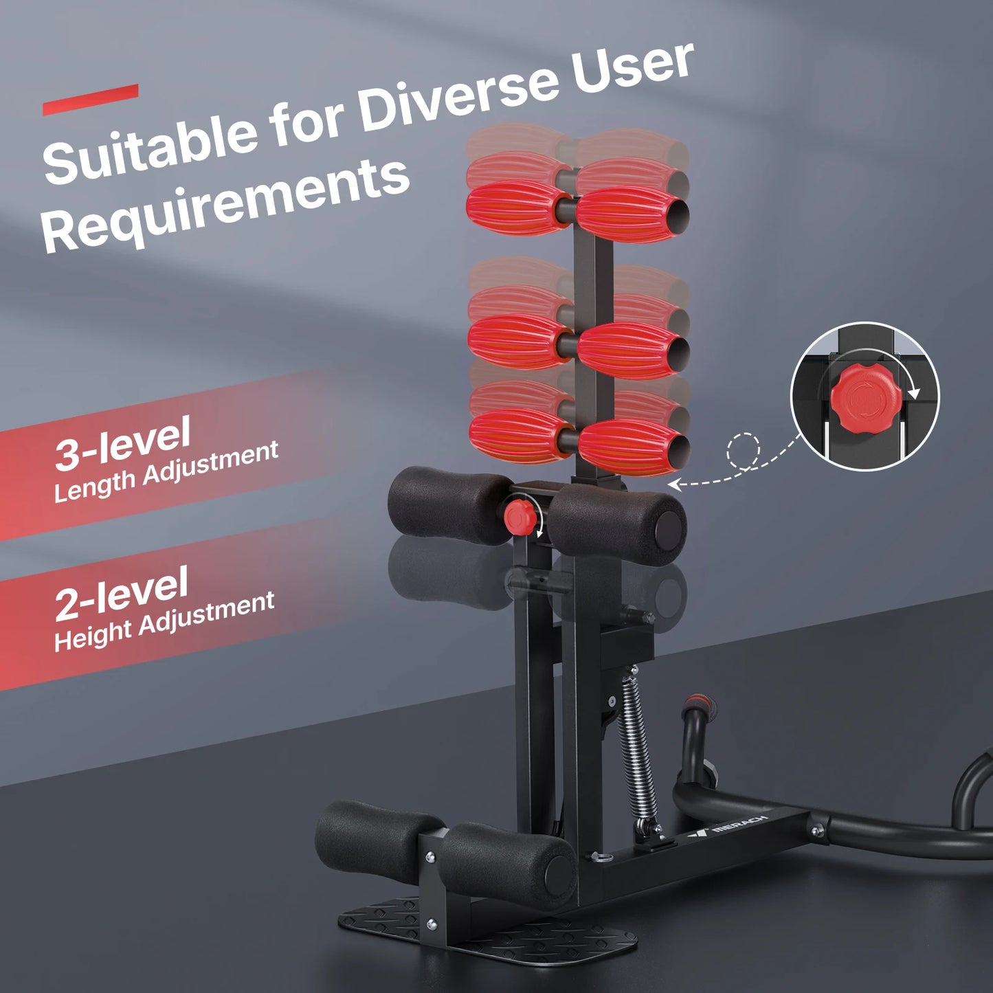 MERACH Deep Squat Machine Glutes Trainer for Legs Core Workout