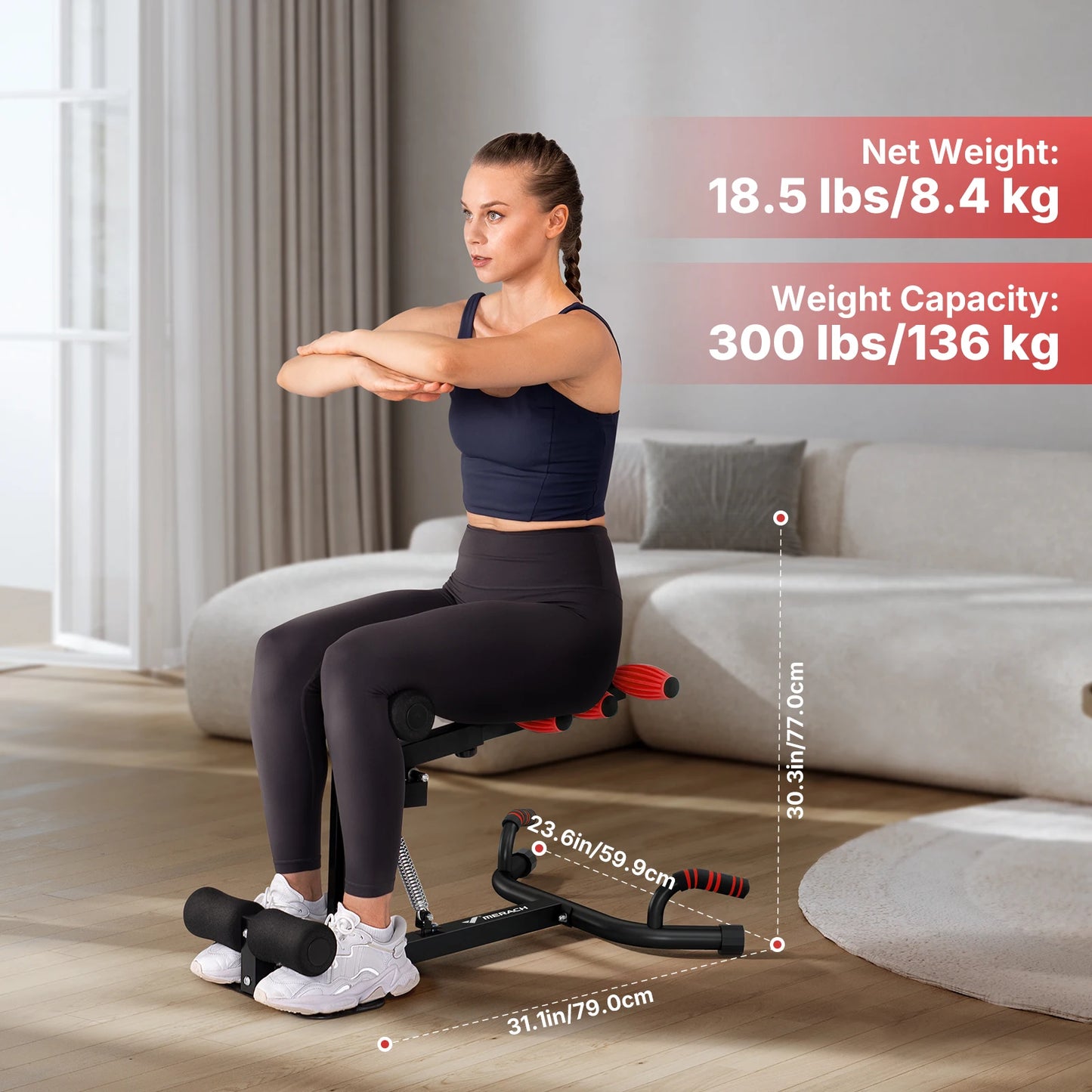 MERACH Deep Squat Machine Glutes Trainer Multifunctional Workout Machine