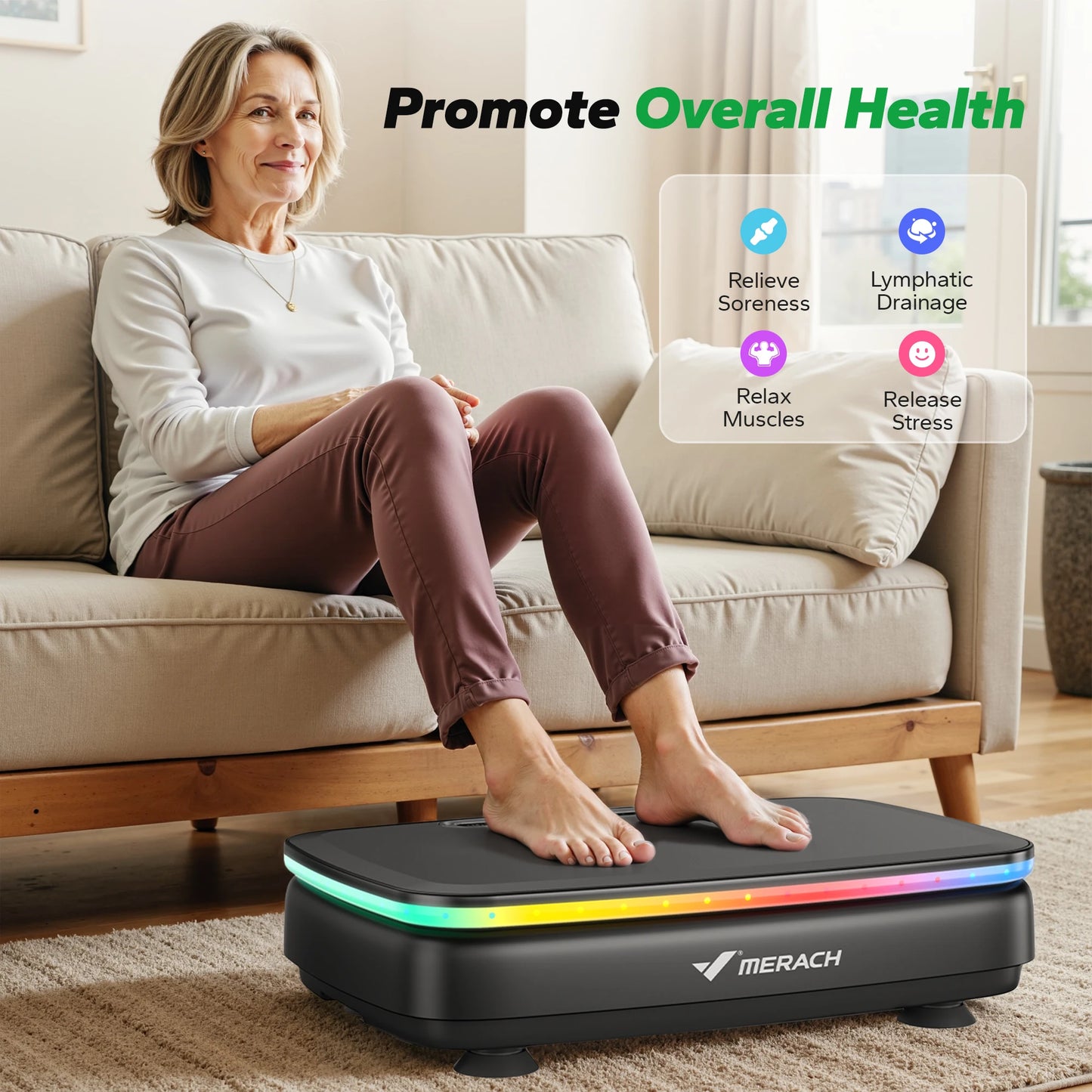 Merach VibrationPlate ExerciseMachine For Comprehensive FullBody Fitness Recovery