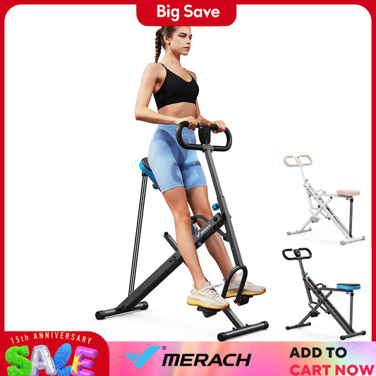 MERACH 2-In-1 Squat And Rowing Machine Foldable For Home Fitness
