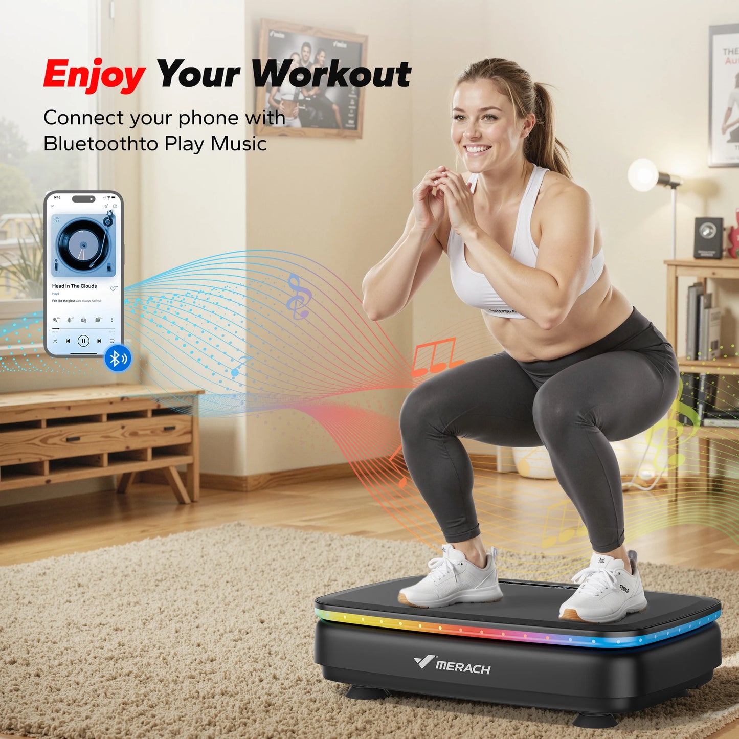 Merach VibrationPlate ExerciseMachine For Comprehensive FullBody Fitness Recovery