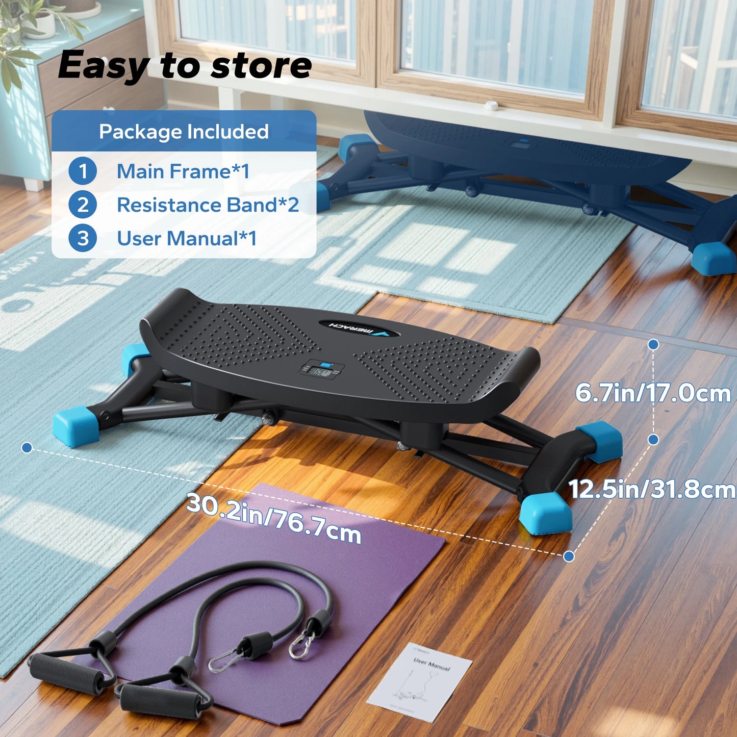MERACH Ski Machine Simulated Ski Training Equipment