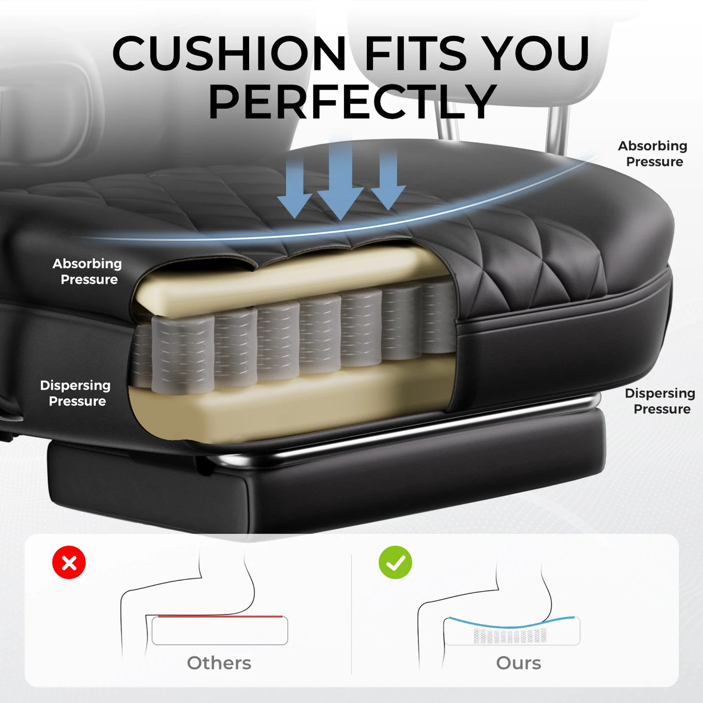 COMHOMA Big And Tall Gaming Chair With Pocket Spring