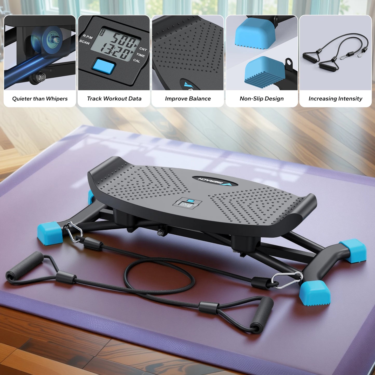 MERACH Ski Machine Simulated Ski Training Equipment