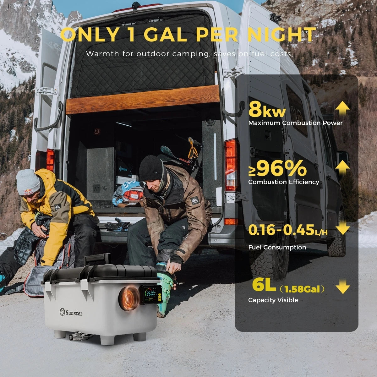Sunster 8KW Diesel Air Heater LCD App Bluetooth