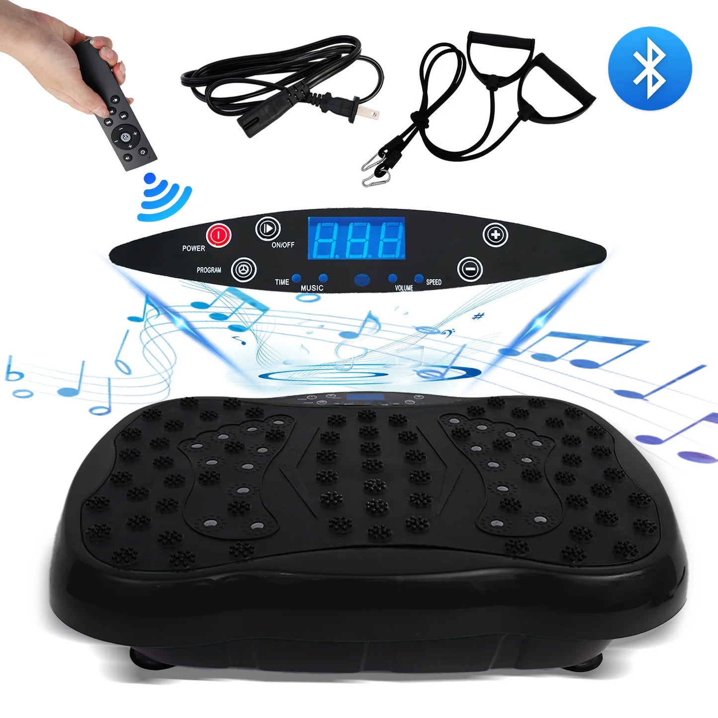 Full Body Vibration Plate Fitness Machine With Bands