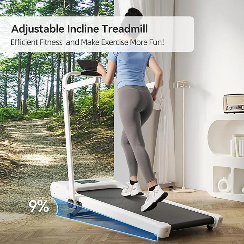 Driving Walking Pad Treadmill With 9 Percent Incline Under Desk