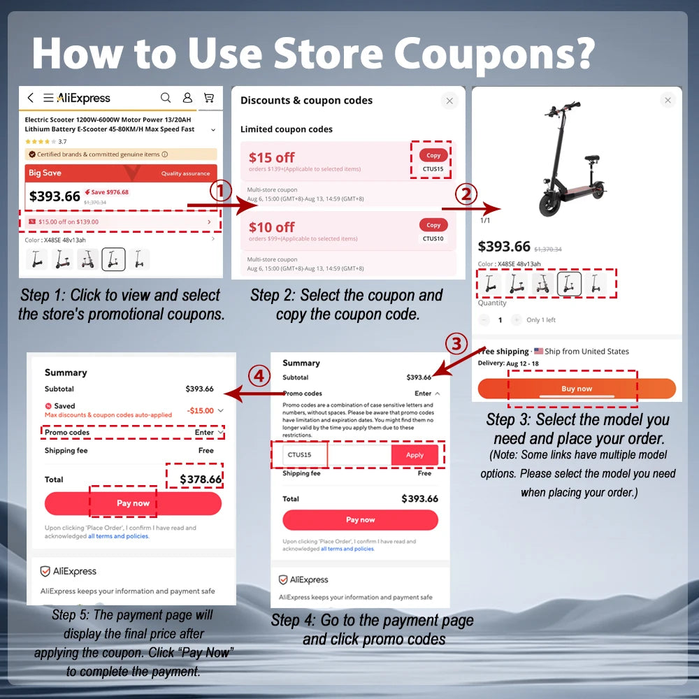 Smateight Electric Scooter 1200W 6000W 72V 60 to 80km Range