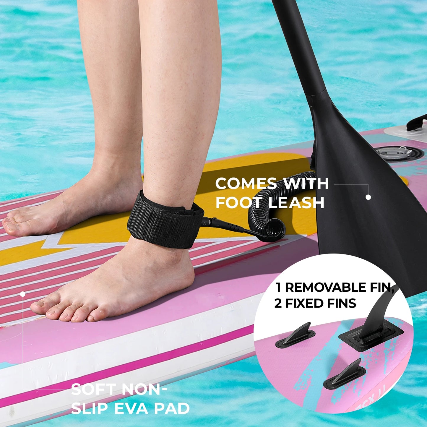 Inflatable Stand Up Paddle Board With Anti Slip EVA Deck