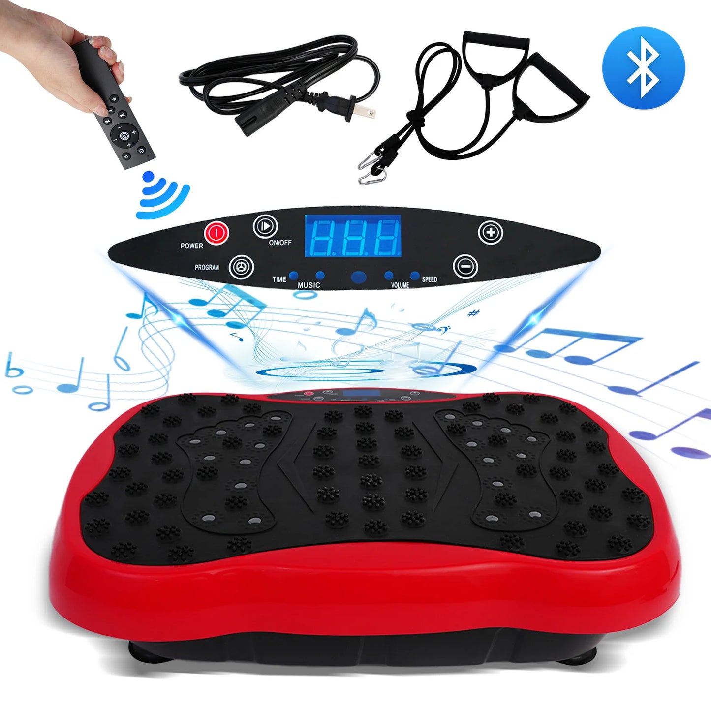 Full Body Vibration Plate Fitness Machine With Bands
