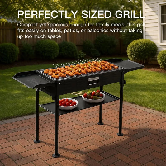 Highconcerned Portable Charcoal Folding BBQ Grill Outdoors