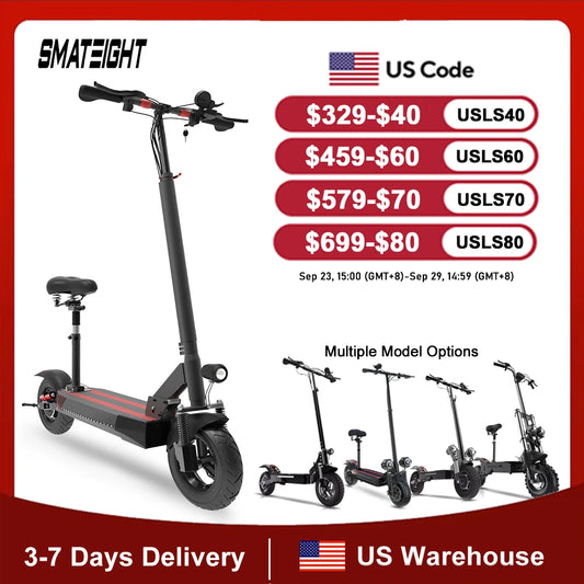 Smateight Electric Scooter 1200W 6000W 72V 60 to 80km Range