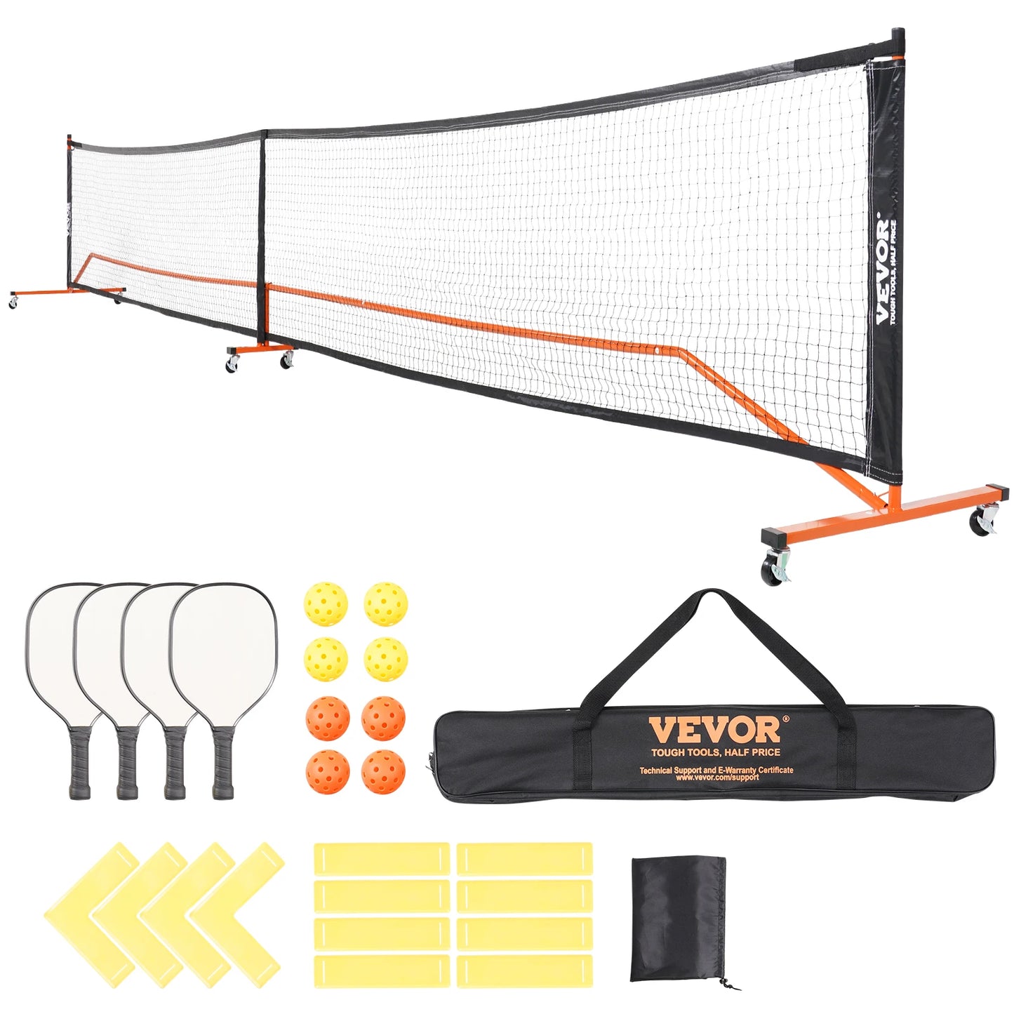 SucceBuy Portable Pickleball Net System Outdoor Full Court Regulation