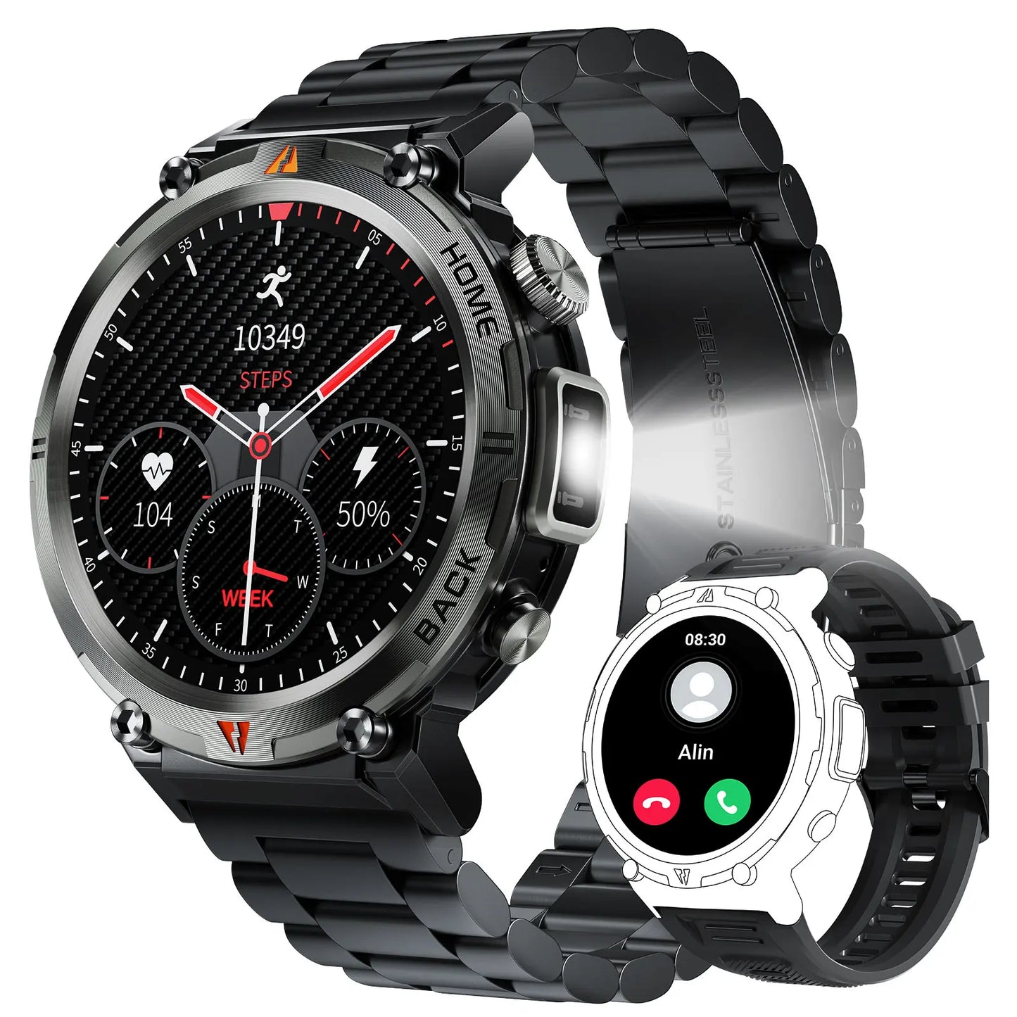 EIGIIS KE3 Bluetooth Smartwatch Men Full Touch Screen