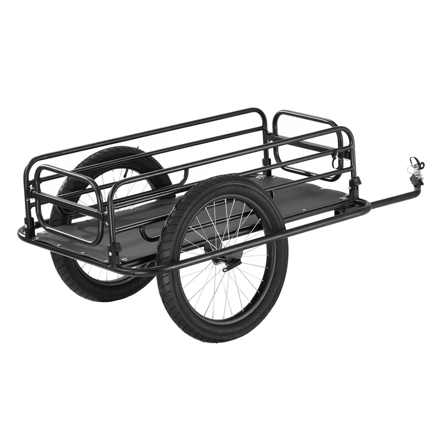275 Lbs Bike Cargo Trailer With Universal Hitch Foldable Cart For Most Bikes 20 Inch Wheels