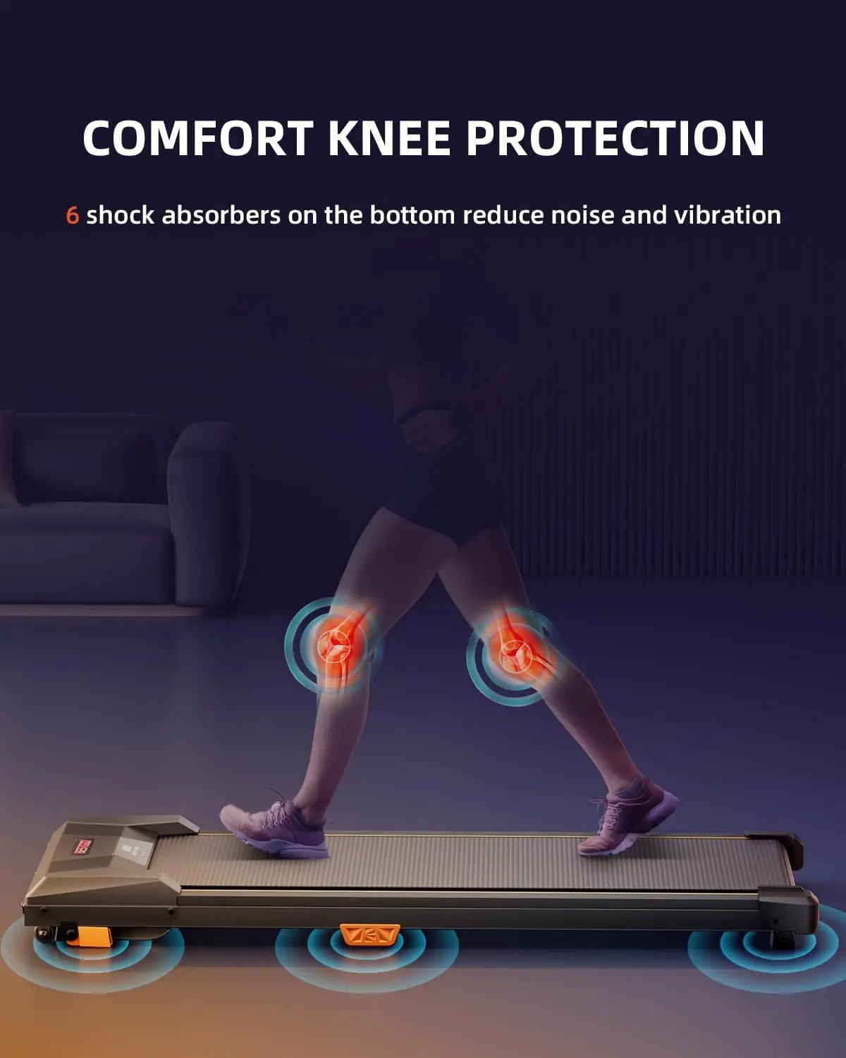 Driving Under Desk Treadmill Incline Walking Pad For Home