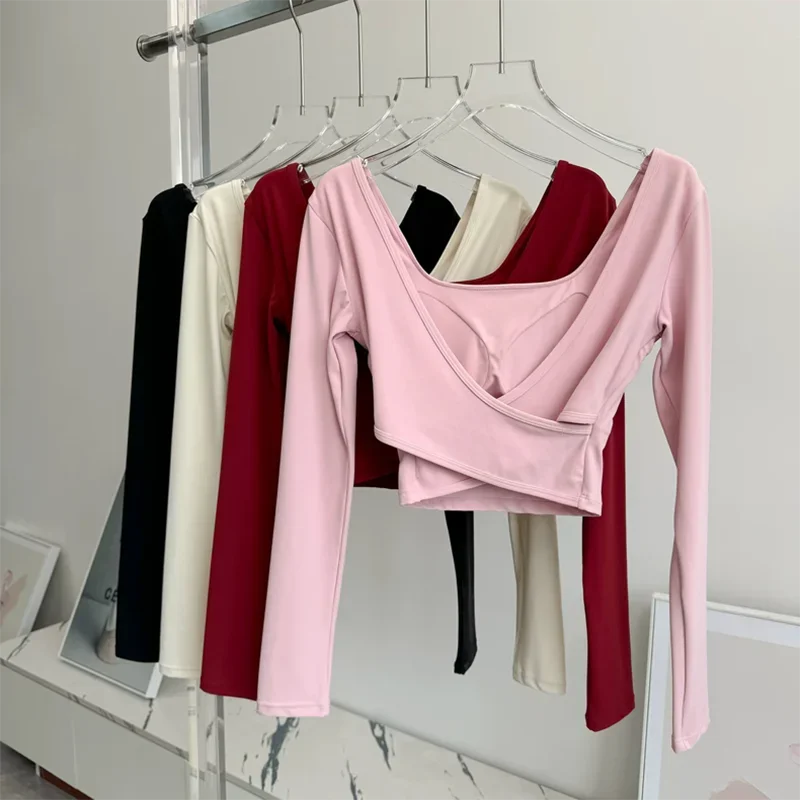 CN Yoga Chest Pad Cross Back Slim Fit Breathable Women