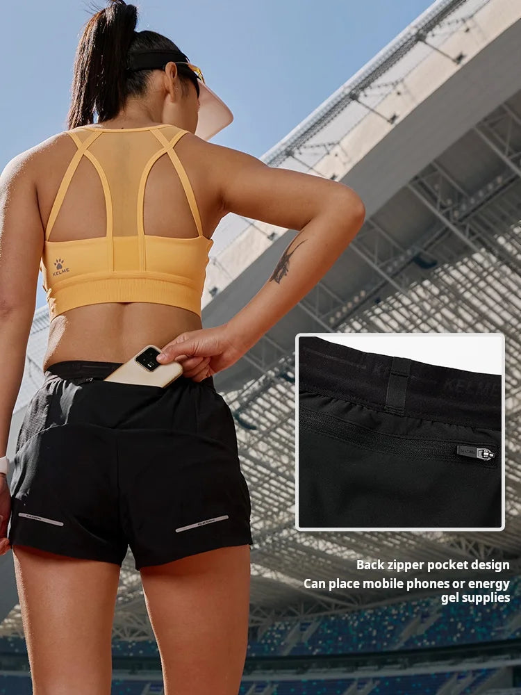 Kelme Women Marathon Shorts Quick Dry Running Fitness Pants