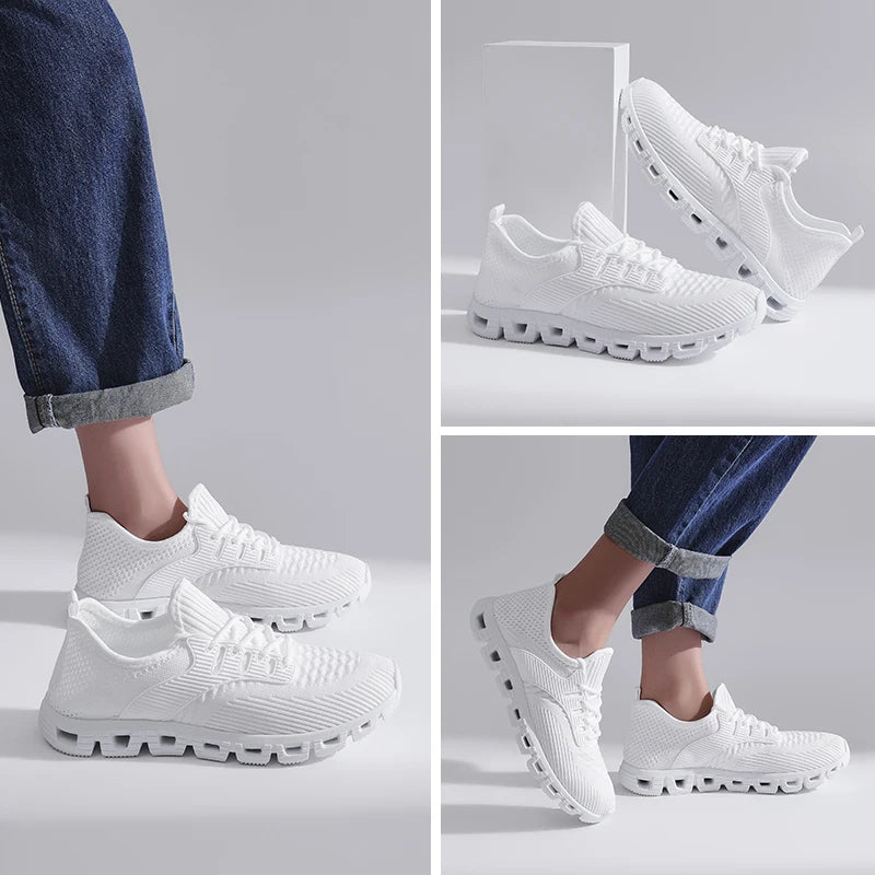 Unisex Breathable Mesh Running Shoes Cushioned Comfort