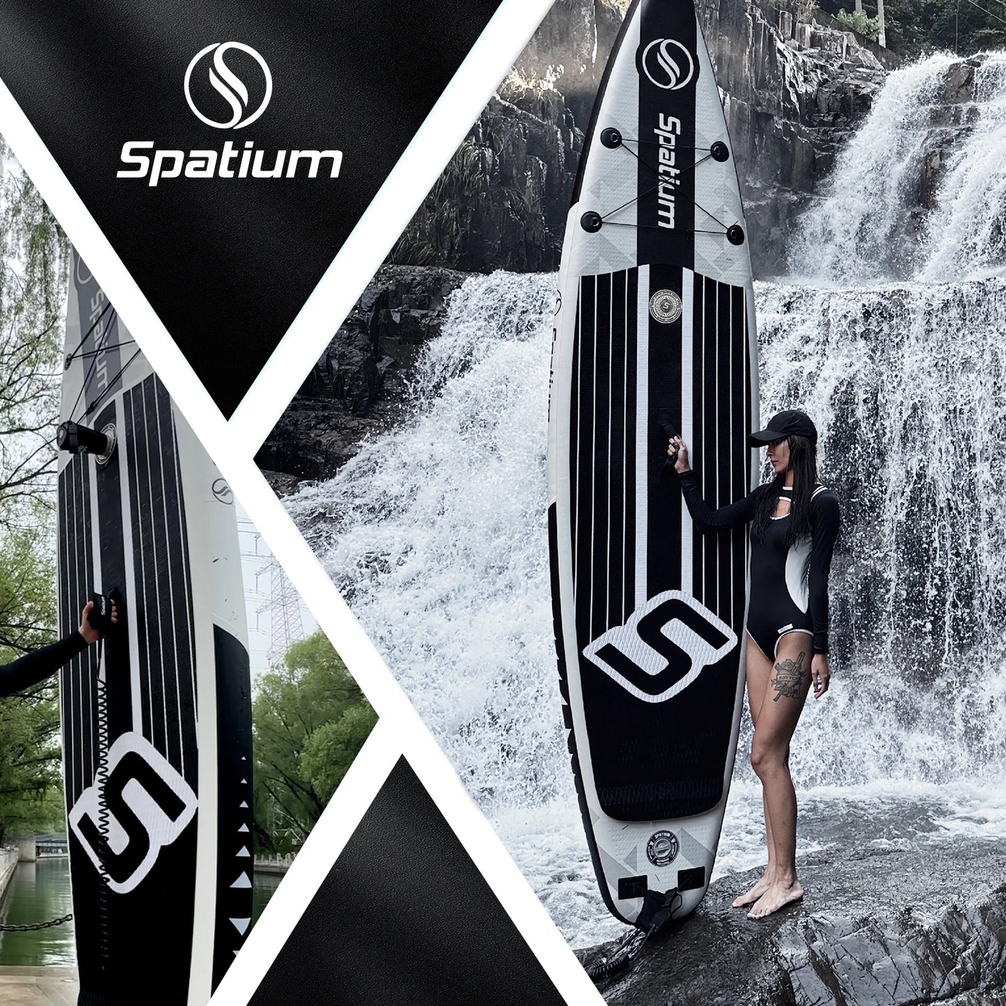 Spatium Touring Inflatable Stand Up Paddle Board Set With Pump