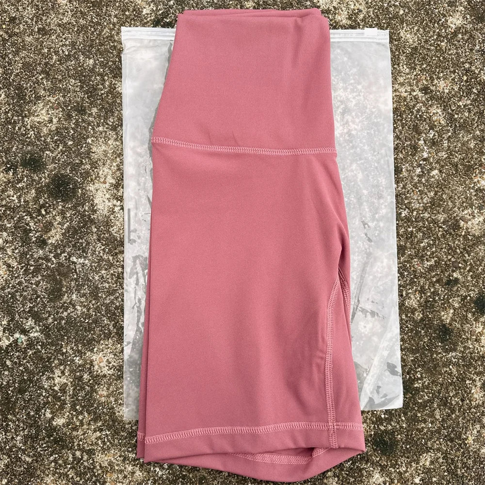 High Waist Yoga Shorts For Women Seamless Pocket Training