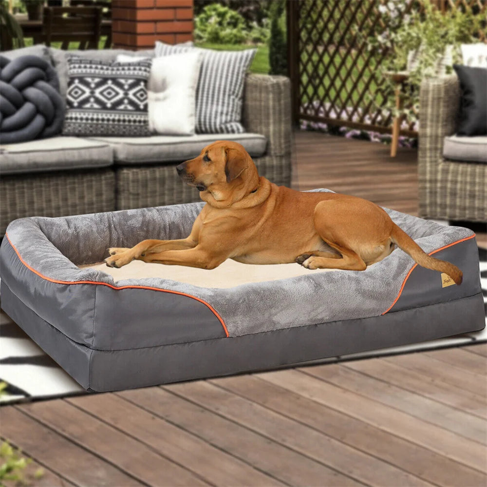 Borwart Orthopedic Memory Foam Dog Bed Sofa Couch Cover