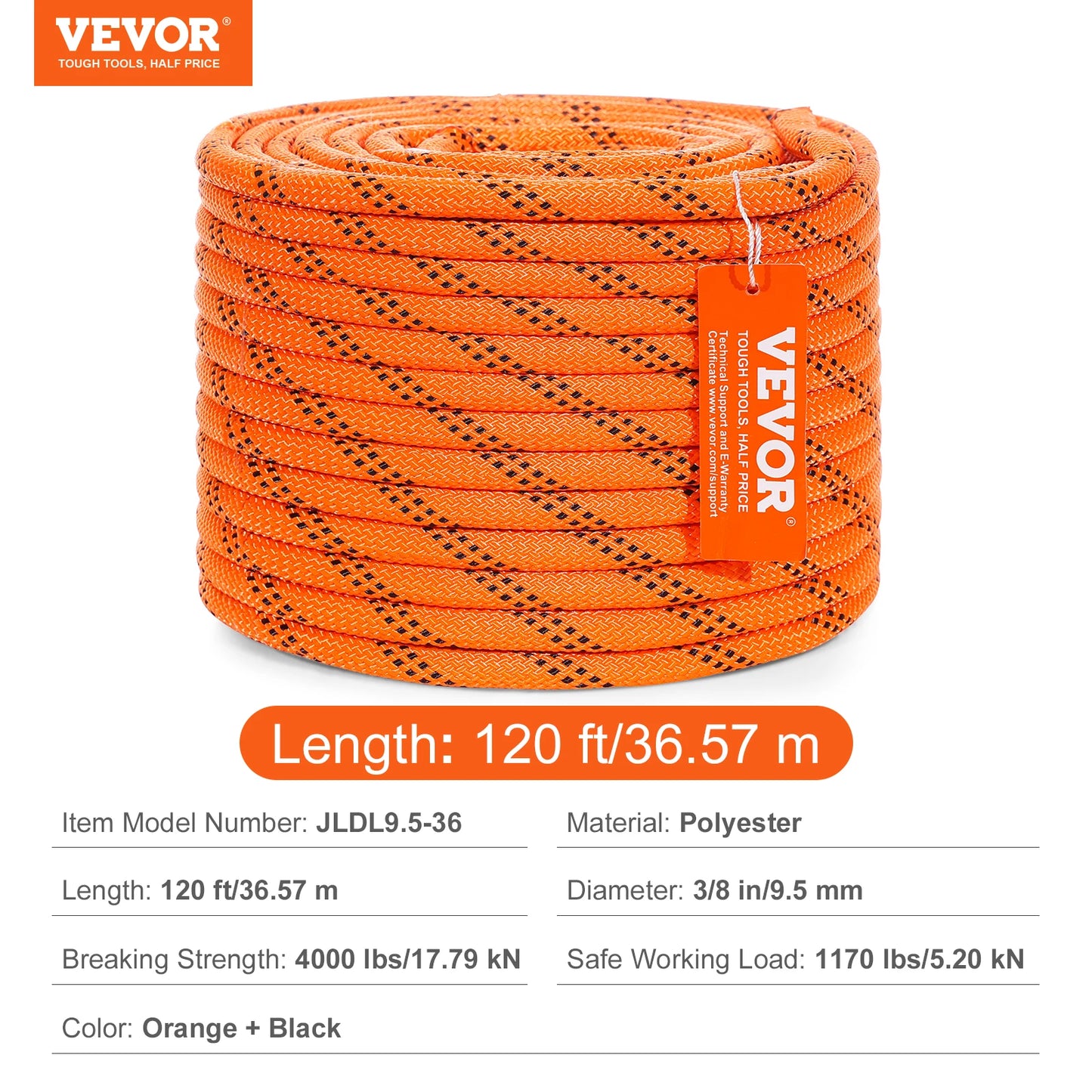 SucceBuy DualWeave Polyester Rope for Outdoor Adventures and Arborist Tasks