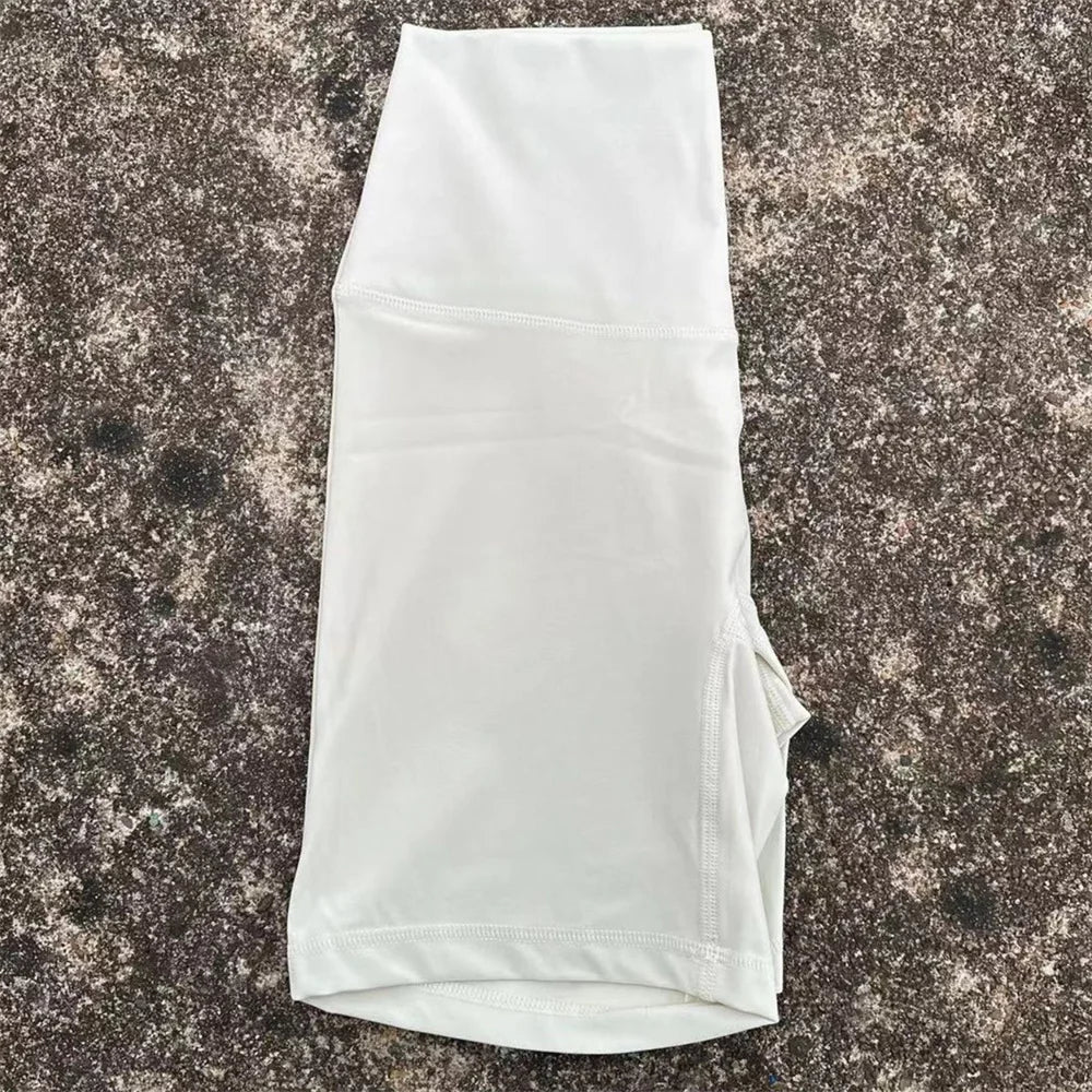 High Waist Yoga Shorts For Women Seamless Pocket Training