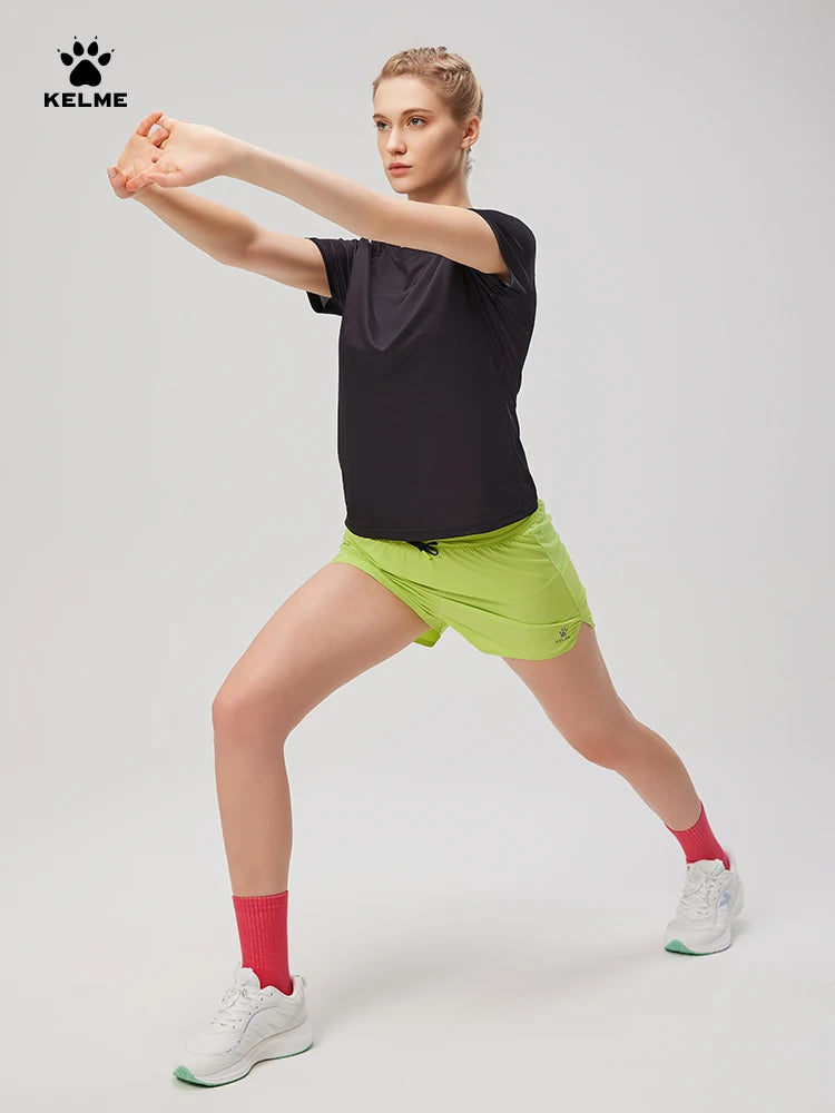 Kelme Women Marathon Shorts Quick Dry Running Fitness Pants