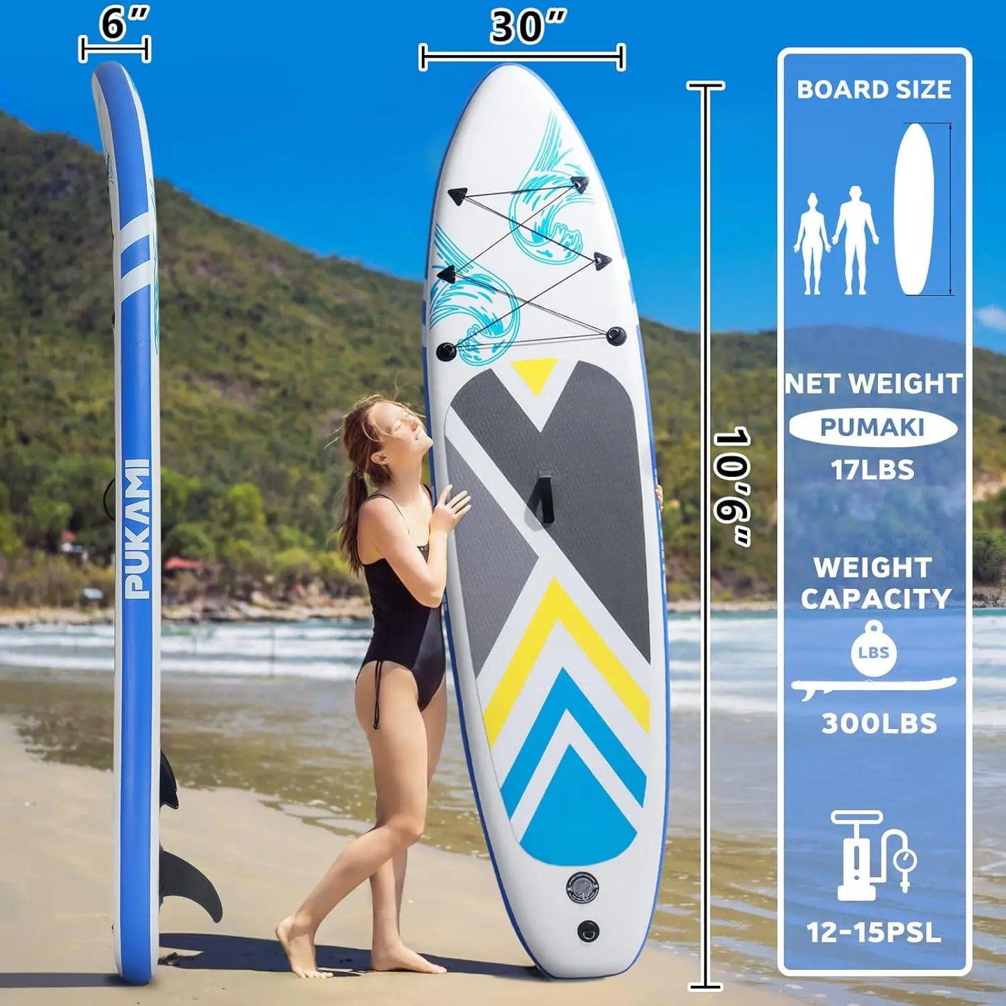 XMSJ Inflatable Paddle Board For Adults With Premium Accessories