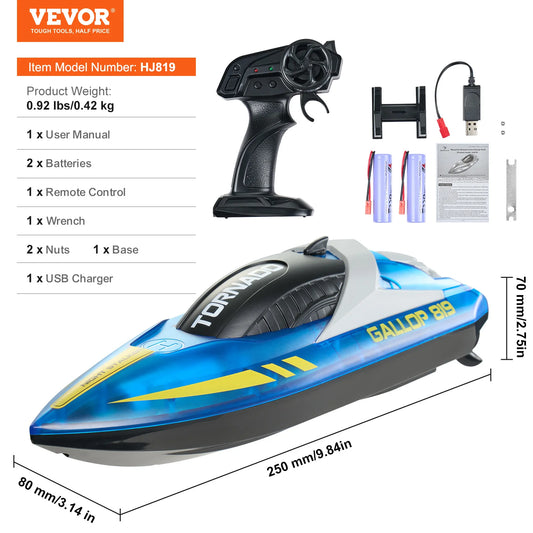 SucceBuy HJ819 RC Boat 2.4GHz Remote Control Speedboat