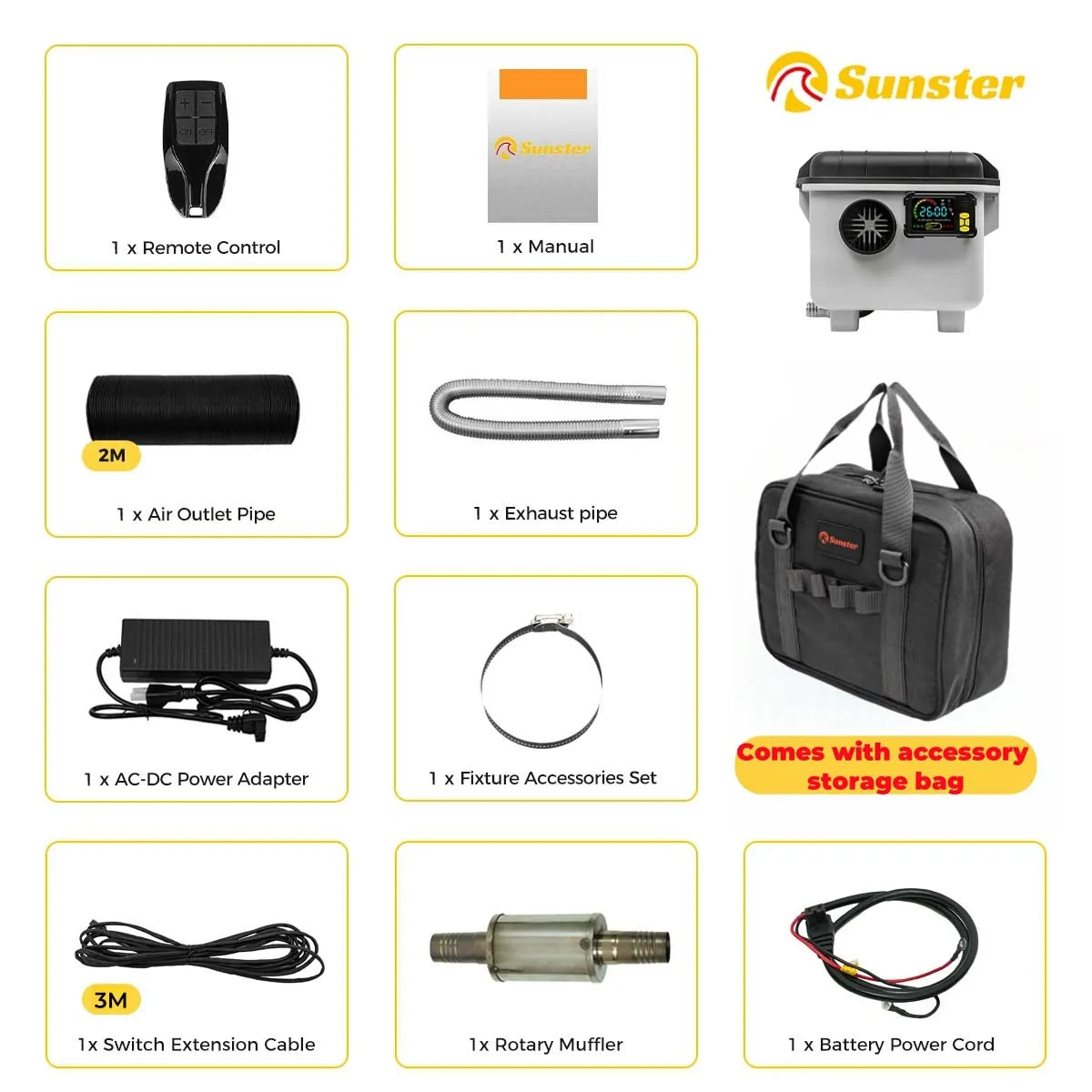 Sunster 8KW Diesel Air Heater LCD App Bluetooth