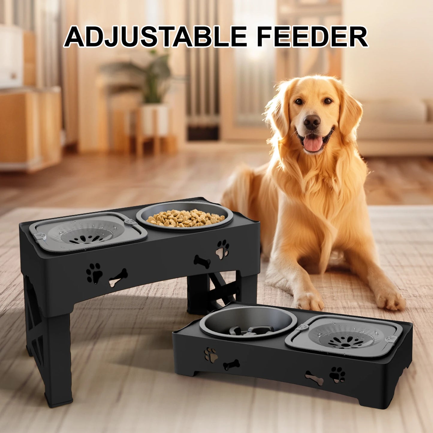Feature 3 In 1 Pet Feeder Bowls Slow Food Licking Drinking