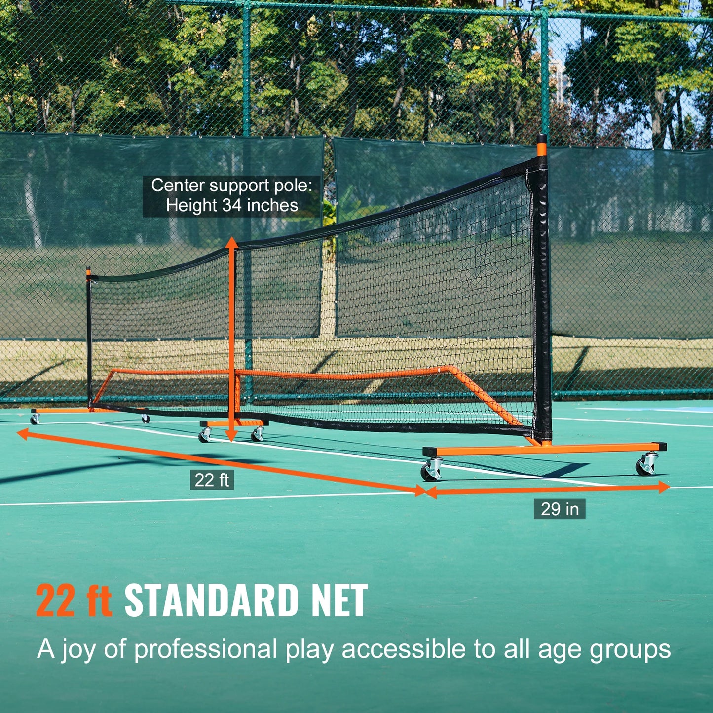 SucceBuy Portable Pickleball Net System Outdoor Full Court Regulation