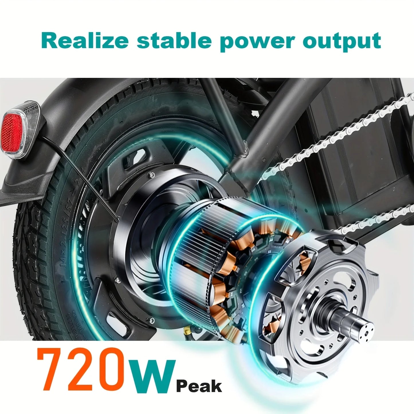 LELEKUAIC Folding Electric Bike 500W Battery Range Pro