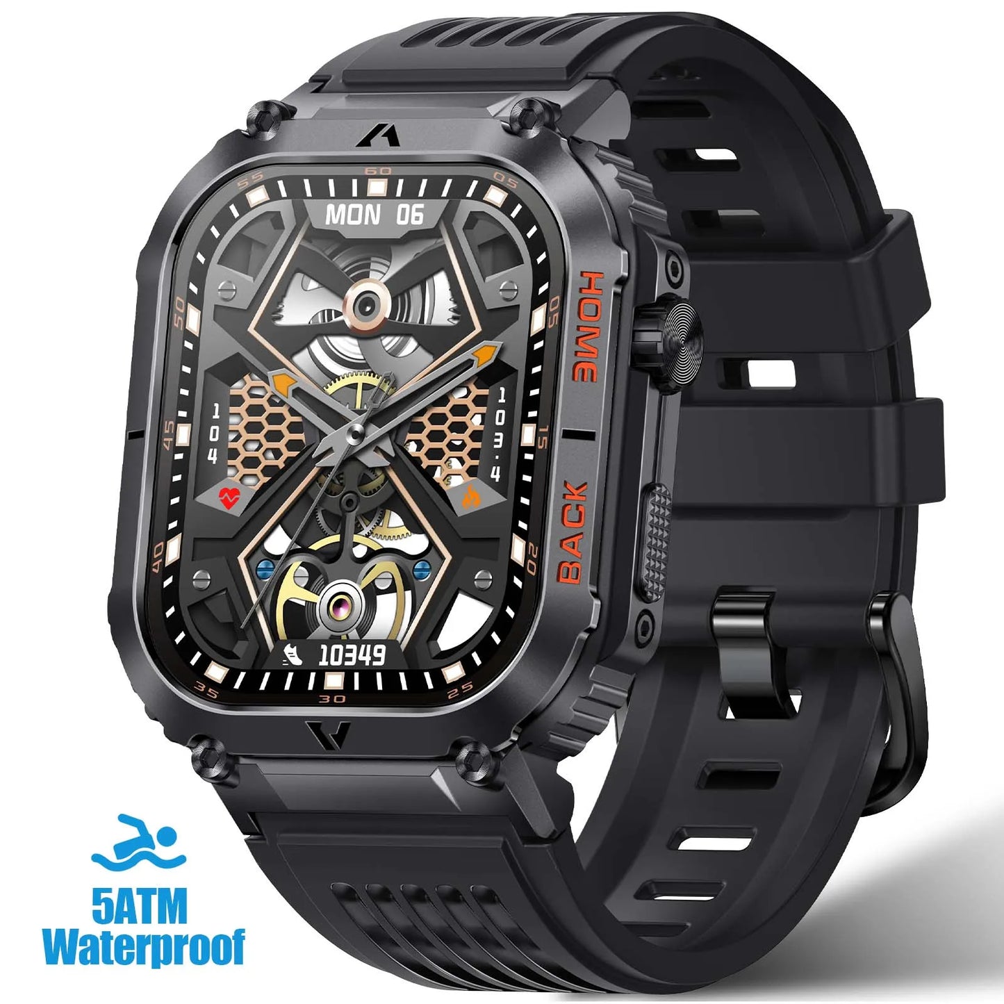 EIGIIS Military 5ATM Heart Rate Blood Oxygen Compass