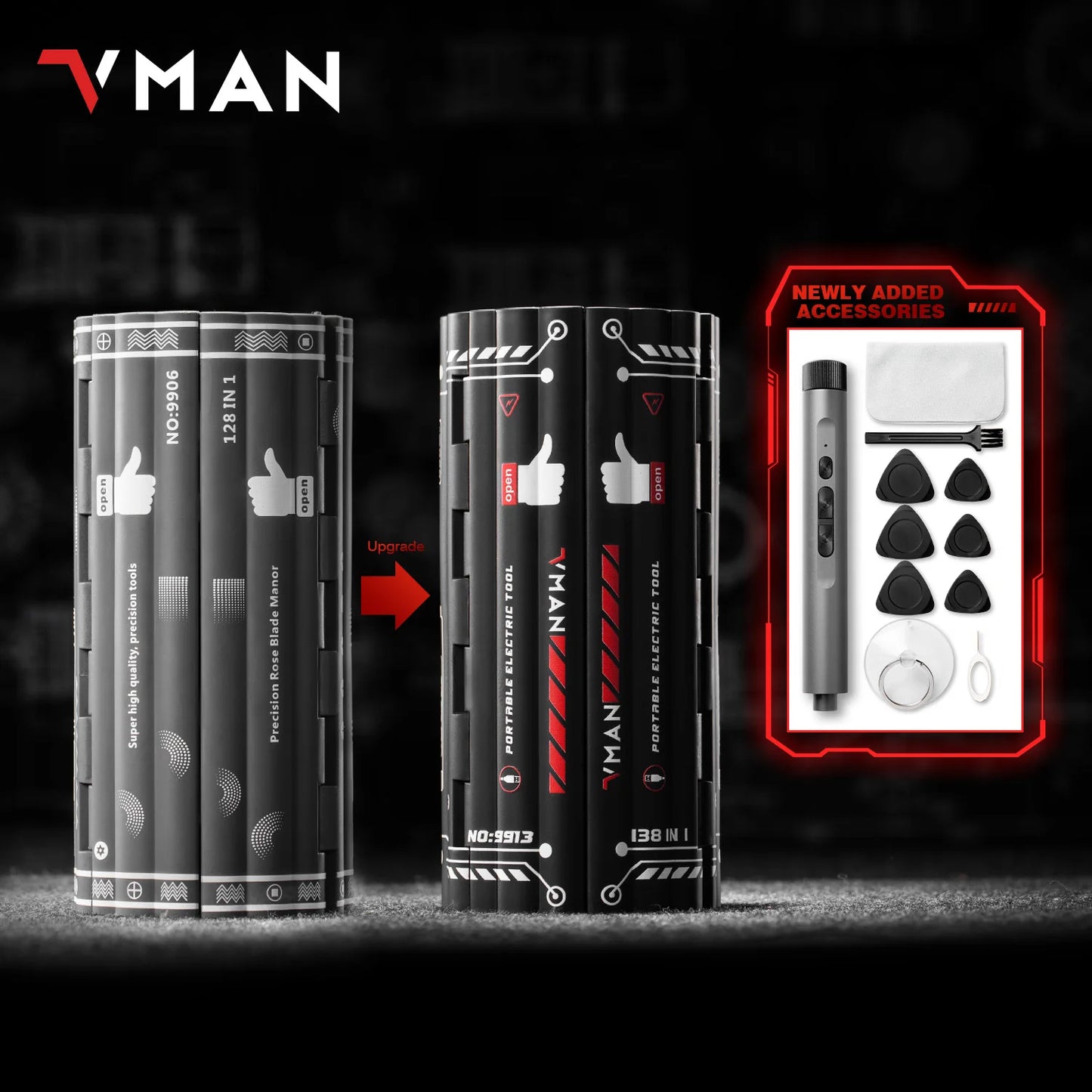 VMAN 138 In 1 Screwdriver Set Cordless Multifunctional Repair Tool