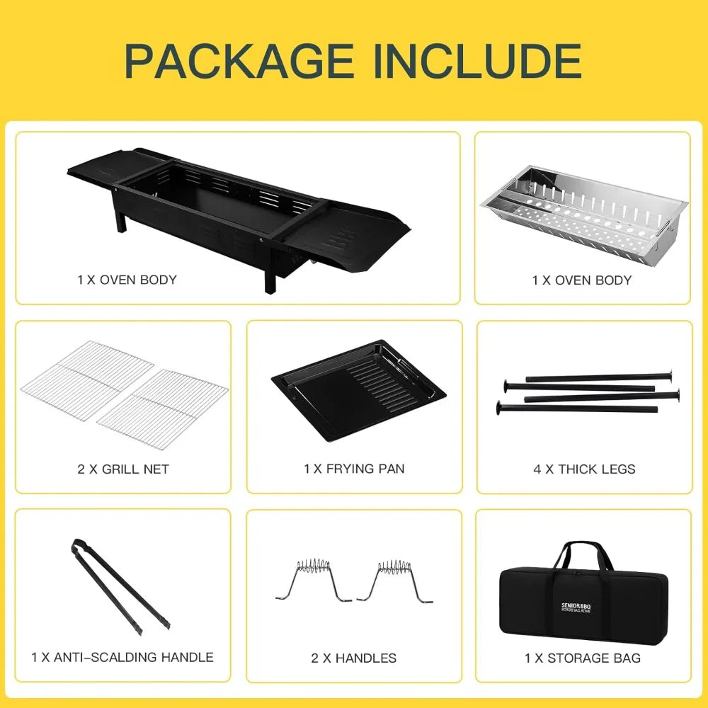 Highconcerned Portable Charcoal Folding BBQ Grill Outdoors