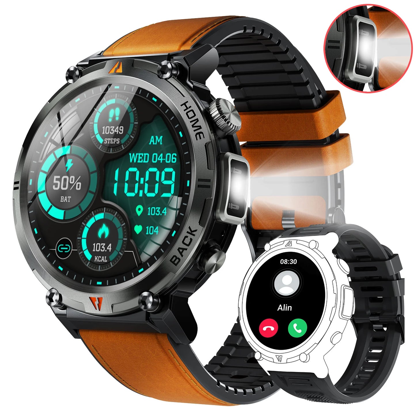 EIGIIS KE3 Bluetooth Smartwatch Men Full Touch Screen