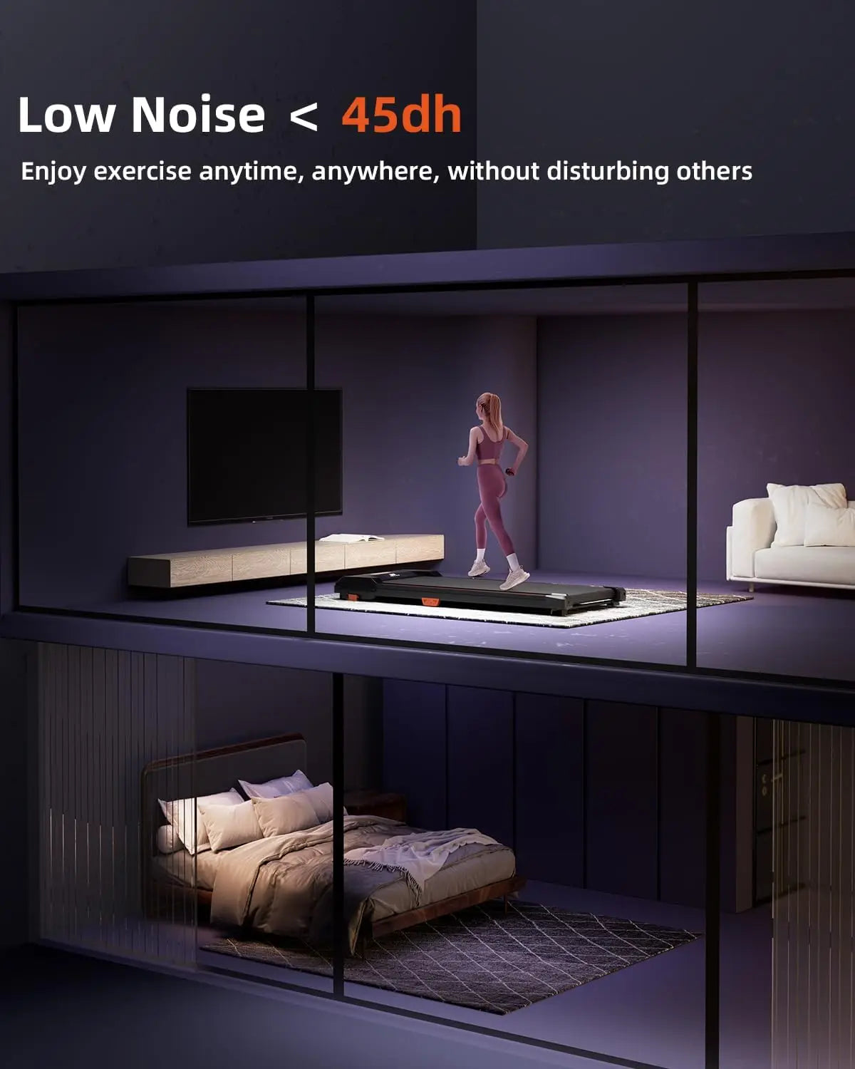 Driving Under Desk Treadmill Incline Walking Pad For Home