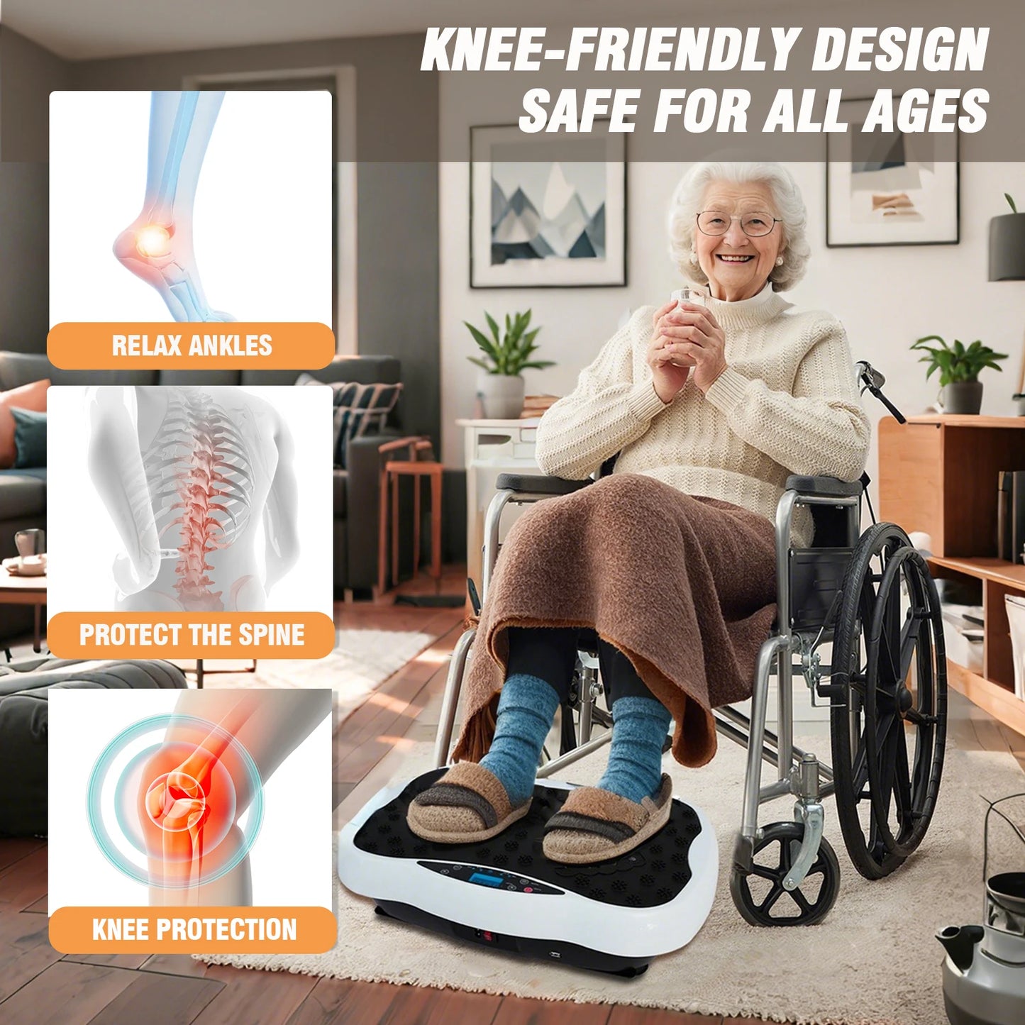 Full Body Vibration Plate Fitness Machine With Bands