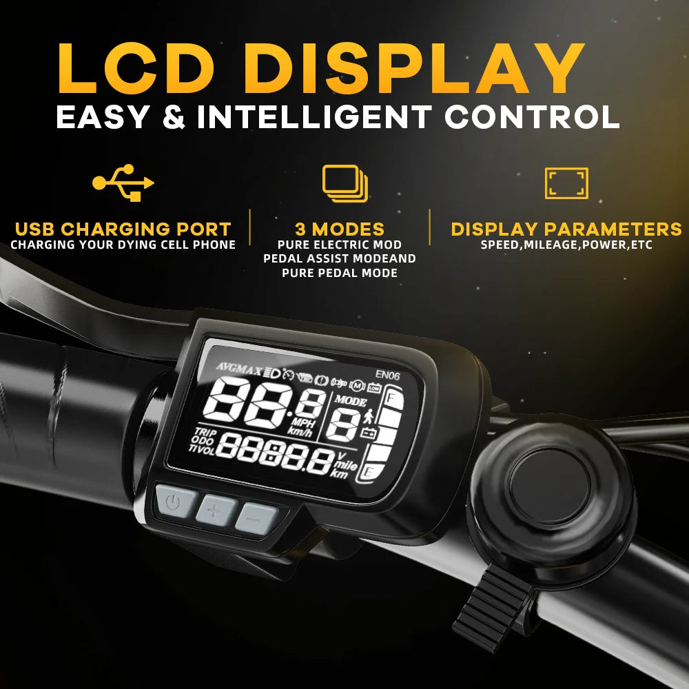 Cybervelo 1000W Folding Electric Bike 48V 20Ah Fat Tire