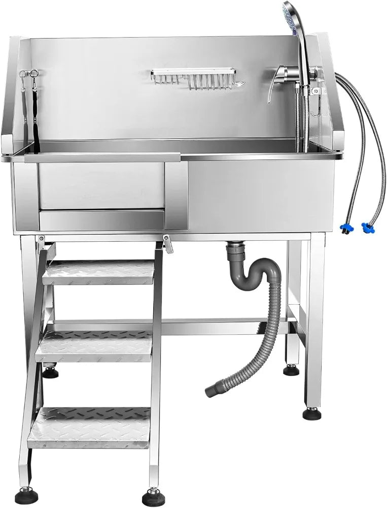 Dog Bathtub For Small Dogs With Sliding Door And Professional Grooming Station For Home Use