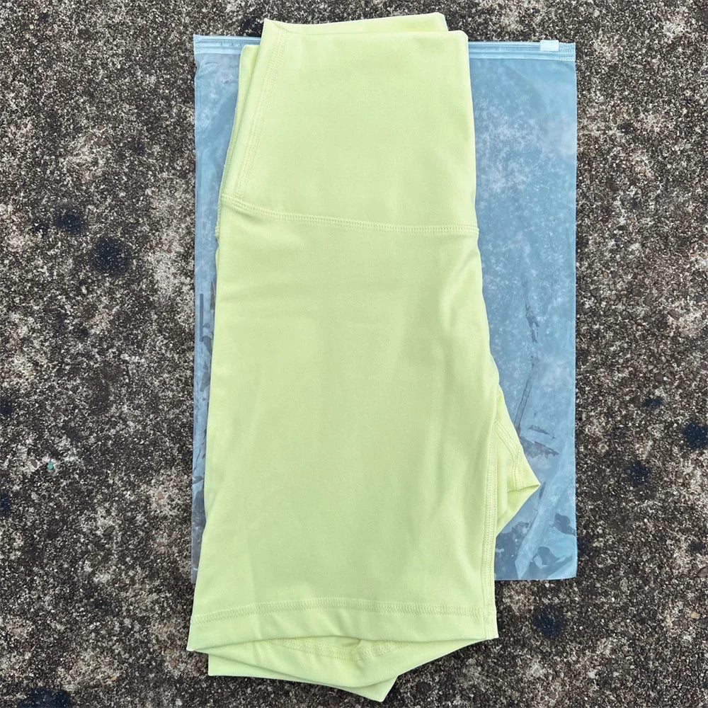 High Waist Yoga Shorts For Women Seamless Pocket Training