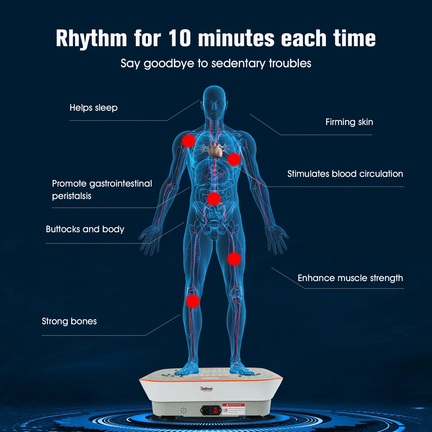 Jeefanco Vibration Plate Seniors Teens Fitness Machine